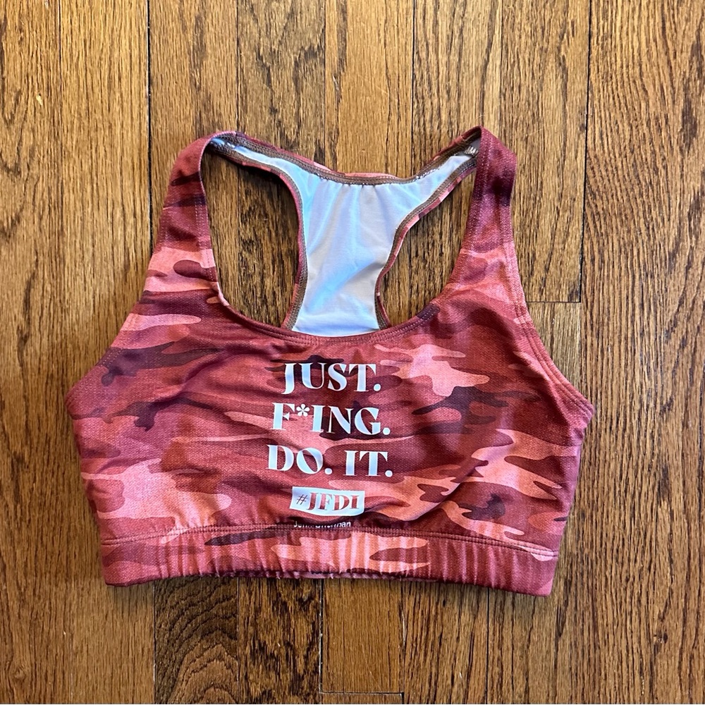 Peloton sport bra.  Jen Sherman, JUST F*ING DO IT SIZE MEDIUM